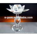 Exquisite Lotus Crystal Candle Holder for Weddings